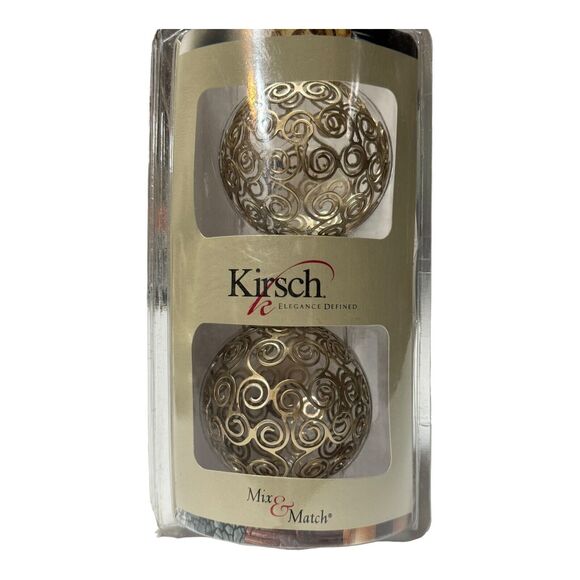 Kirsch Elegance Defined Curtain Rod Finials 1 3/8 Swirl - Picture 2 of 9